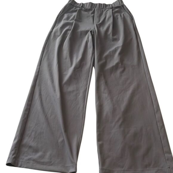 High Silent Storm Gray High Waisted Side Pocket Work Flare Pants Size Small - Picture 3 of 12